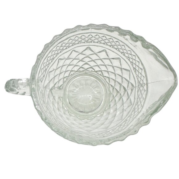 Anchor Hocking Wexford Creamer Pitcher Clear Glass 4.5 inches Tall Vintage - Picture 5 of 7